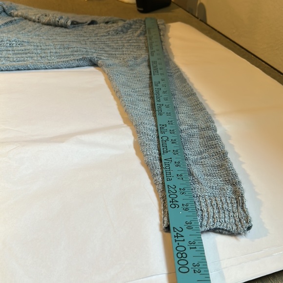 Cloud Chaser open knit blue sweater size XL - Picture 9 of 12